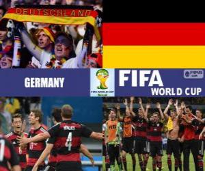 Puzzle Γερμανία γιορτάζει την κατάταξή του, Βραζιλία 2014